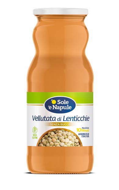 Ó sol e napule aveludado de lentilhas