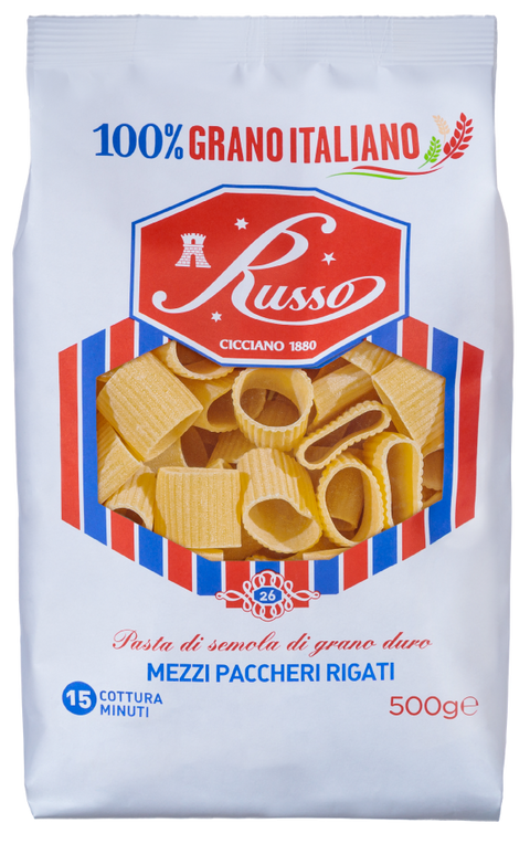 Russo Di Cicciano Mezzi Paccheri Rigati Gr 500