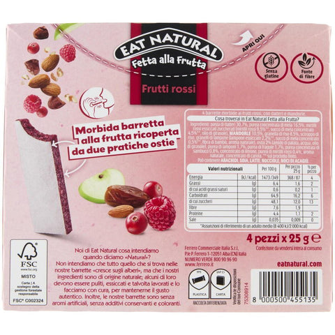Eat Natural Soft Bars Frutti Rossi X4 Gr.100