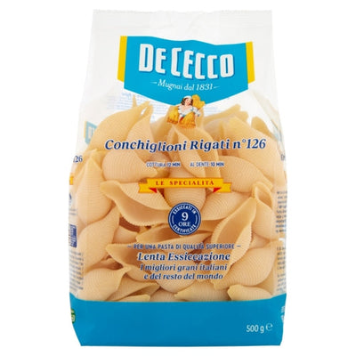 De Cecco Le Specialitˆ Conchiglioni Rigati N.126 Gr 500
