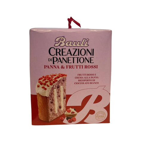 Bauli creazione di panettone panna e frutti rossi