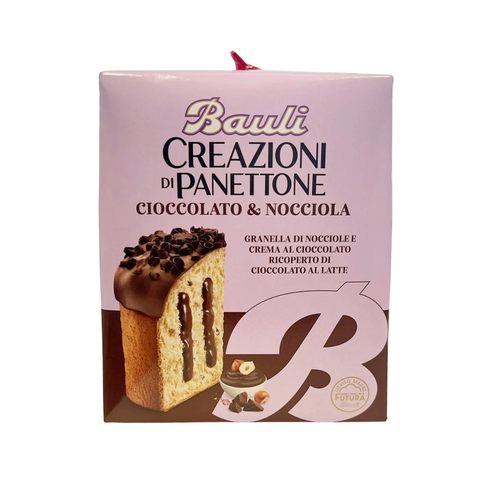 Bauli creazione di panettone cioccolato e nocciola