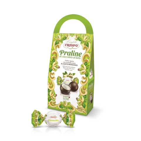 Crispo Praline Di Cioccolato Al Latte Gusto Pistacchio Gr.200
