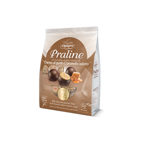 Crispo Praline Di Cioccolato Al Latte Ripiene Al Caramello Salato Gr.250