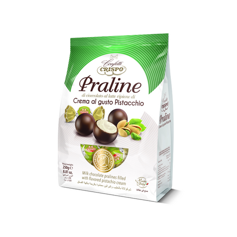 Crispo Praline Di Cioccolato Al Latte Ripiene Al Pistacchiogr.250