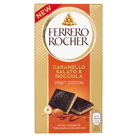 Ferrero Rocher Tavoletta Di Cioccolato Con Caramello Salatogr.90