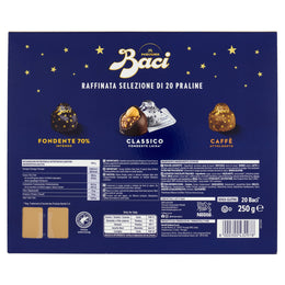 BACI PERUGINA Cioccolatini Assortiti ripieni al Gianduia Scatola Regalo Fondente Gr 250