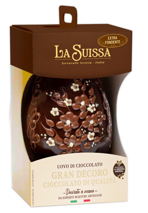 La Suissa Uovo Decorato (miste) Fondente 500GR