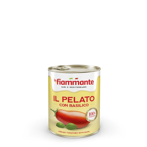La Fiammante Pelati Basilico Gr 800