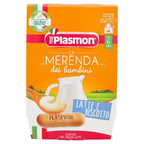 Plasmon snack milk and biscuit gr 120x2