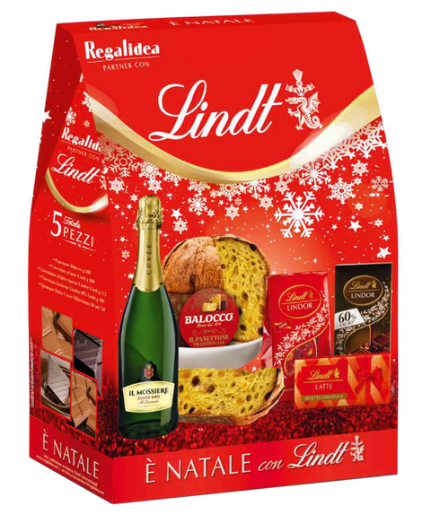 Lindt E Natale Panettone Confezione 5 pezzi